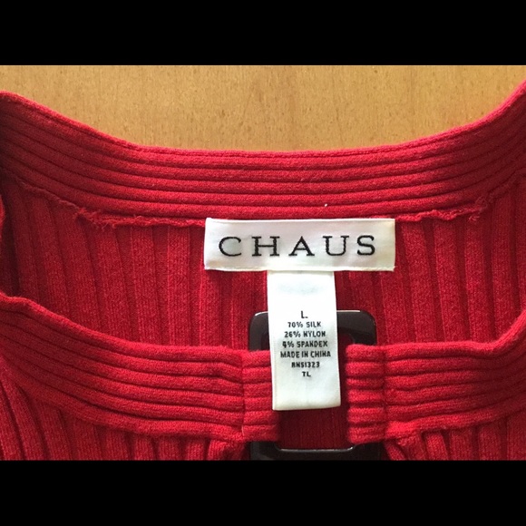 Silk Ribbed Knit Red - Picture 4 of 4